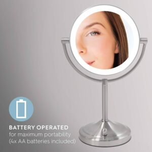 Homedics LED Mirror,Two-sided mirror with normal and 7x magnification