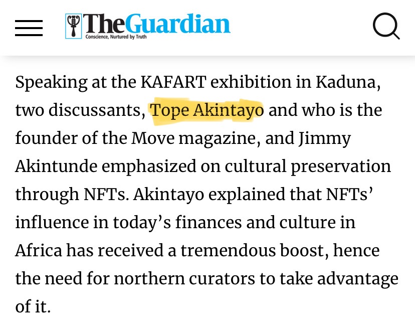 Read more about the article KAFART sheds more light on NFT art in Northern Nigeria, connect African creators